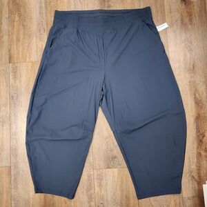 Old Navy High-Waisted SleekTech Barrel Ankle Pants Pull On Navy size XXL